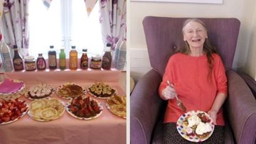 Sunderland care home Residents enjoy a delicious spread of pancakes